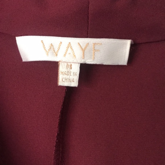 Wine colored surplice dress - Picture 3 of 7